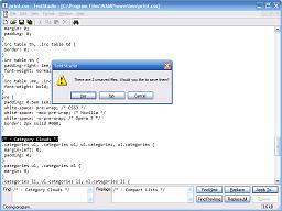 Click to view large image When closing TextStudio, a message box says: “There are 2 unsaved files. Would you like to save them?” There are 3 buttons: “Yes”, “No” and “Cancel”.