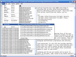 Click to view large image 87 files open and displayed in the sidebar. The Files > Recent Files submenu is also open.