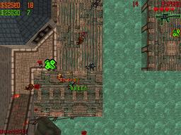 Andrej is set on fire by Areen just after electrocuting me on the rickety wooden dock.
