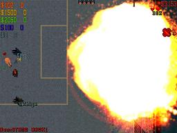 Click to view large image Bomb explodes at the prison gates, pushing the players back.