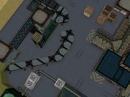 Click to view large image Camp Banks Army Base with barracks, storeyard and guard towers.