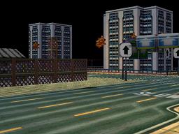Click to view large image Looking across an intersection at a bank from street level.