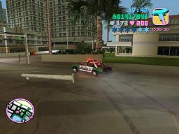 Click to view large image Balancing the Police car in a powerslide
