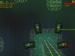 Starting the TRONL Tank level. Each player jumps into their vehicle.