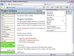 Tools menu from Command Bar.