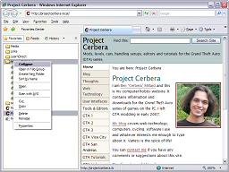 Showing a folder’s context menu.