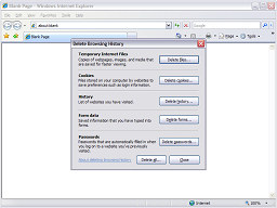 The window for clearing your browsing history.
