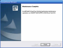 Maintenance Complete: InstallShield Wizard has finished performing maintenance operations on SHAPRT GSM GPRS USB Driver Ver2.0.0.