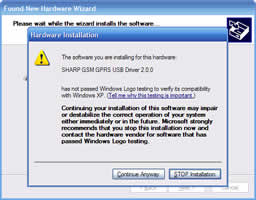 The software you are installing has not passed Windows Logo testing to verify its compatibility with Windows XP. […] Continuing your installing of this software may impair or destabilize the correct operation of your system either immediately or in the future. Microsoft strongly recommends that you stop this installation now and contact the software vendor for software that has passed Windows Logo testing.