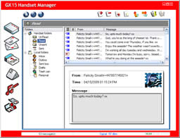 GX15 Handset Manager, UnRead messages folder.